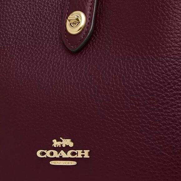 NWT COACH Hadley Mini Crossbody Bag CAL60 Dark Wine Leather Shoulder Bag - Picture 14 of 14